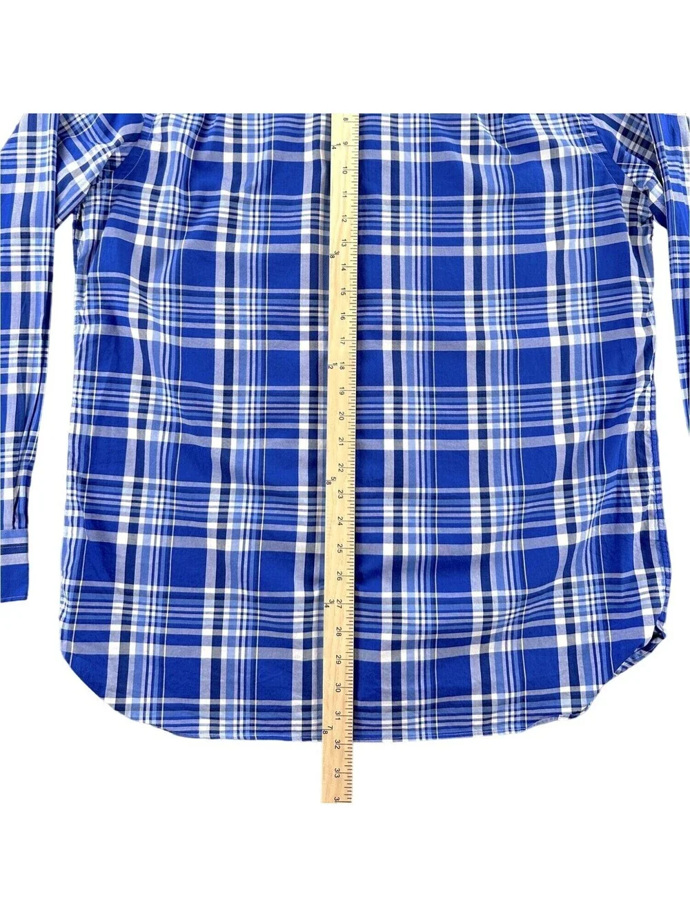 Polo Ralph Lauren Blue Plaid Luxury Oxford Shirt Large
